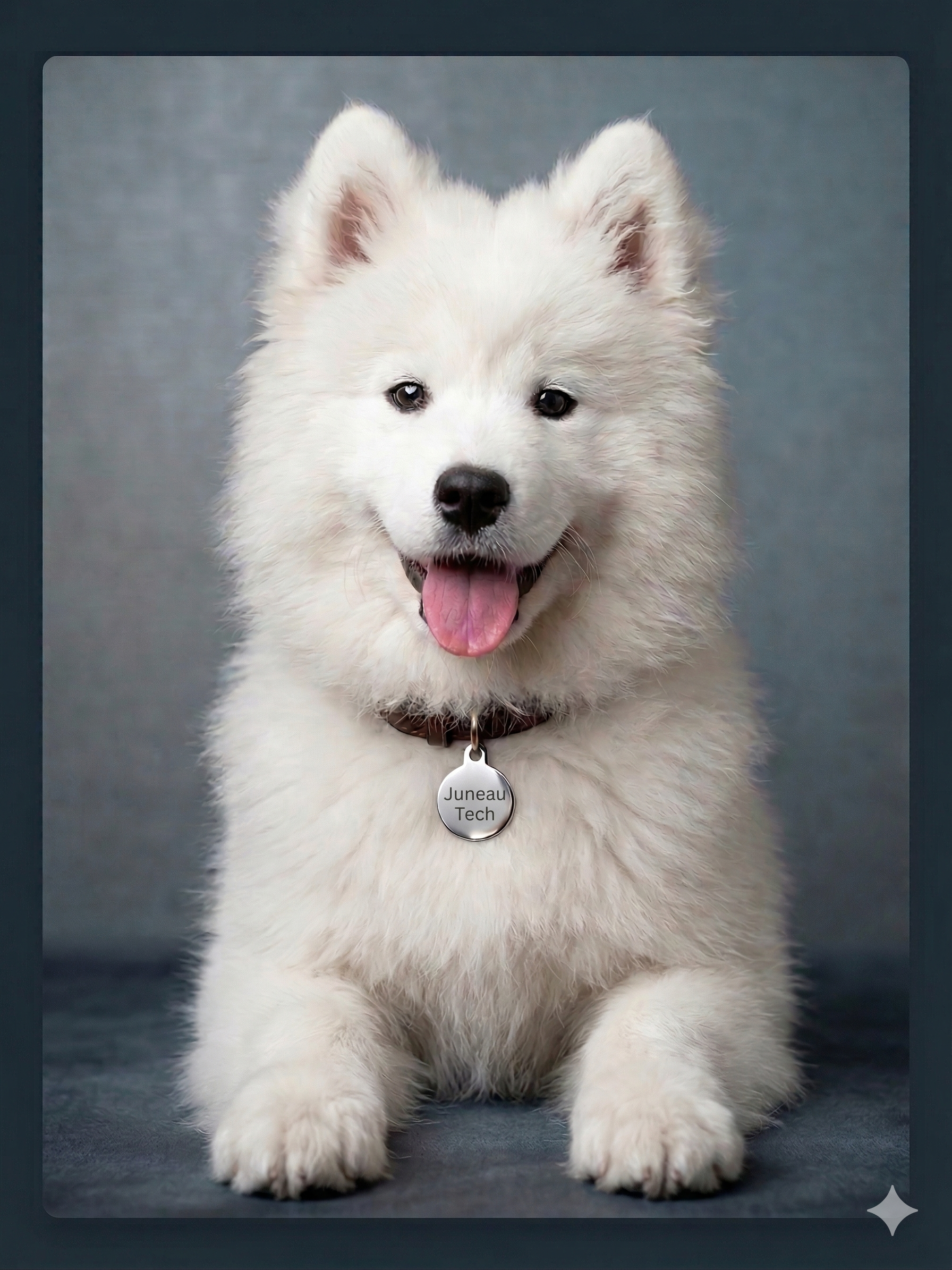 Juneau — the company mascot, a loyal dog